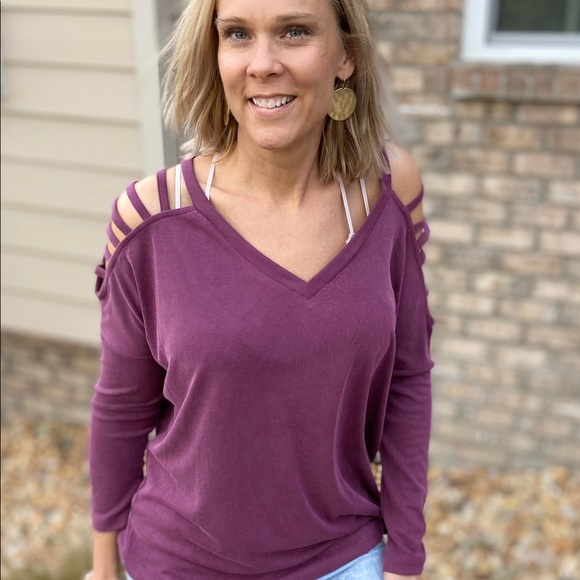 Strappy sleeve modal top - Picture 5 of 8